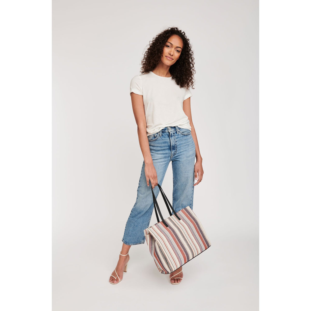 Woman wearing Serape Moda Luxe Jillian Tote 842017125525 View 3 | Serape