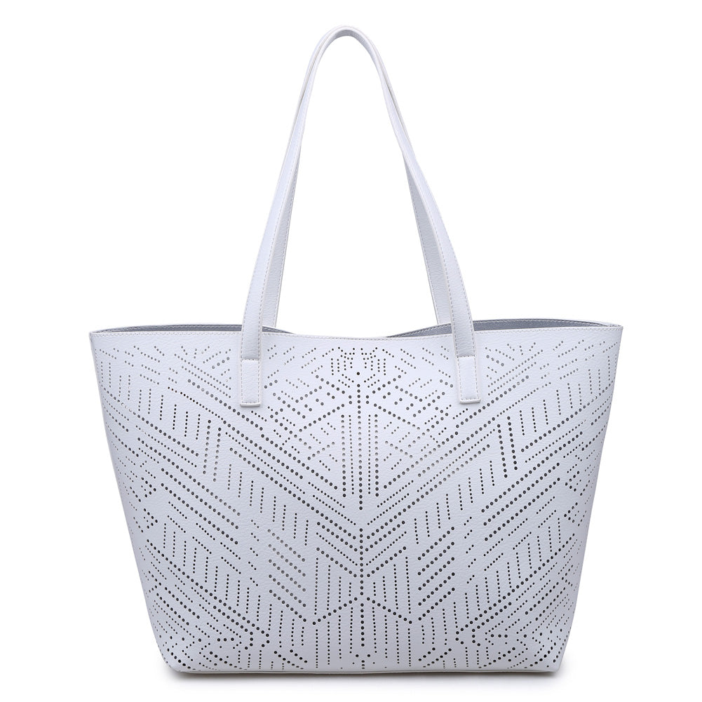 Product Image of Moda Luxe Wanderlust Tote 842017110958 View 3 | White