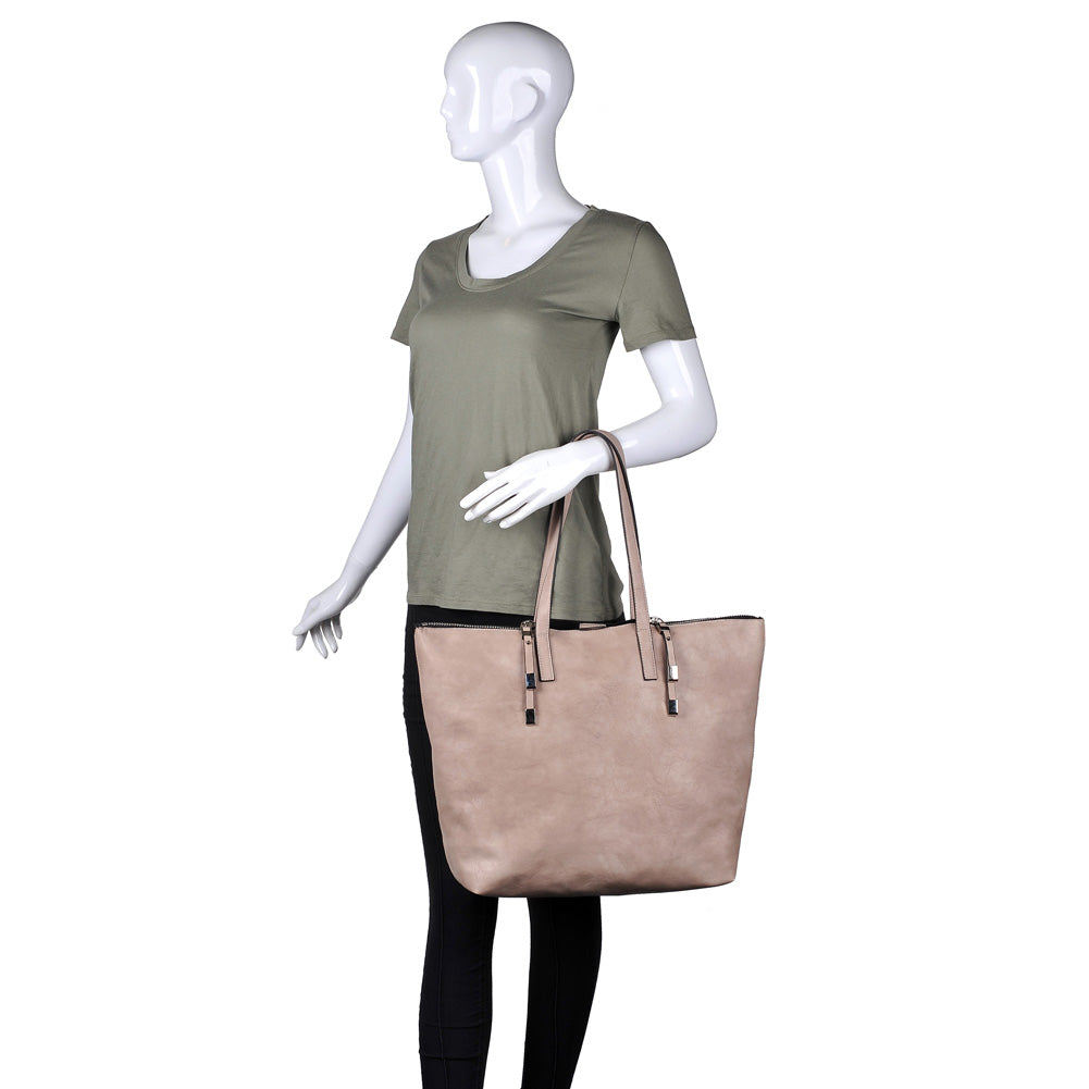 Product Image of Moda Luxe South Hampton Pebble Tote 842017117353 View 5 | Taupe