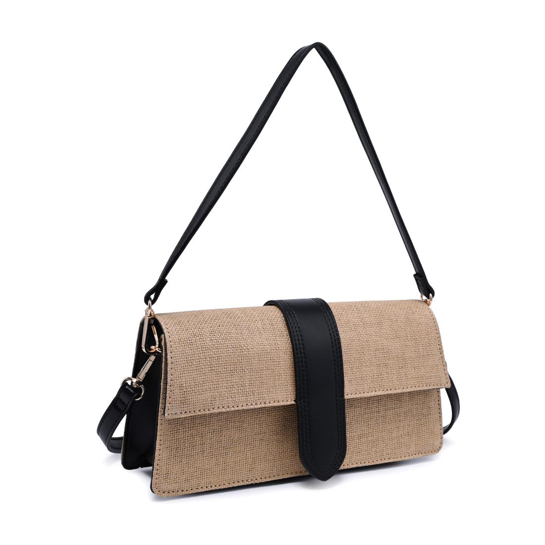 Product Image of Moda Luxe Violet - Straw Crossbody 840611150820 View 6 | Natural Black
