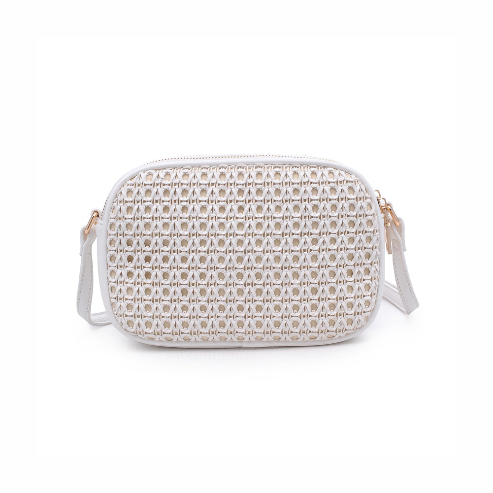 Woman wearing White Moda Luxe Mikayla Crossbody 842017119098 View 7 | White
