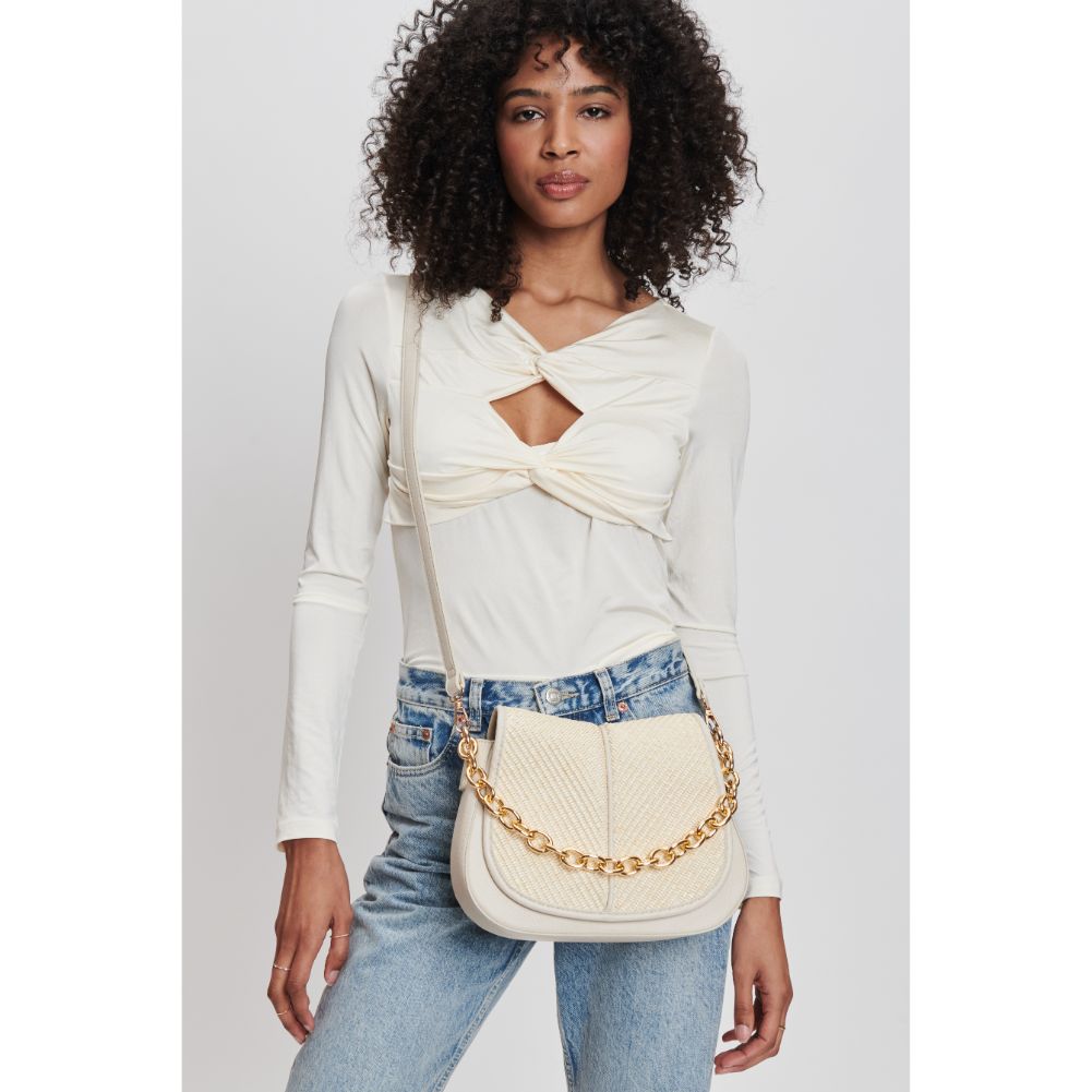 Woman wearing Ivory Moda Luxe Nevelle Crossbody 842017131953 View 1 | Ivory