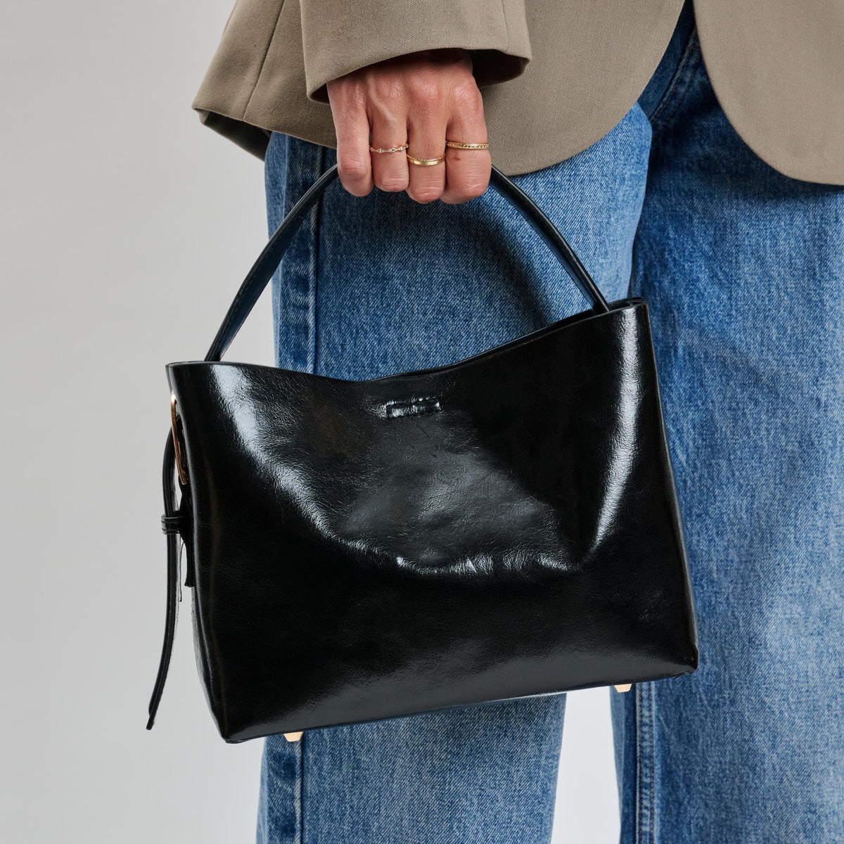 Woman wearing Black Sol and Selene Sophie Crossbody 842017139478 View 4 | Black
