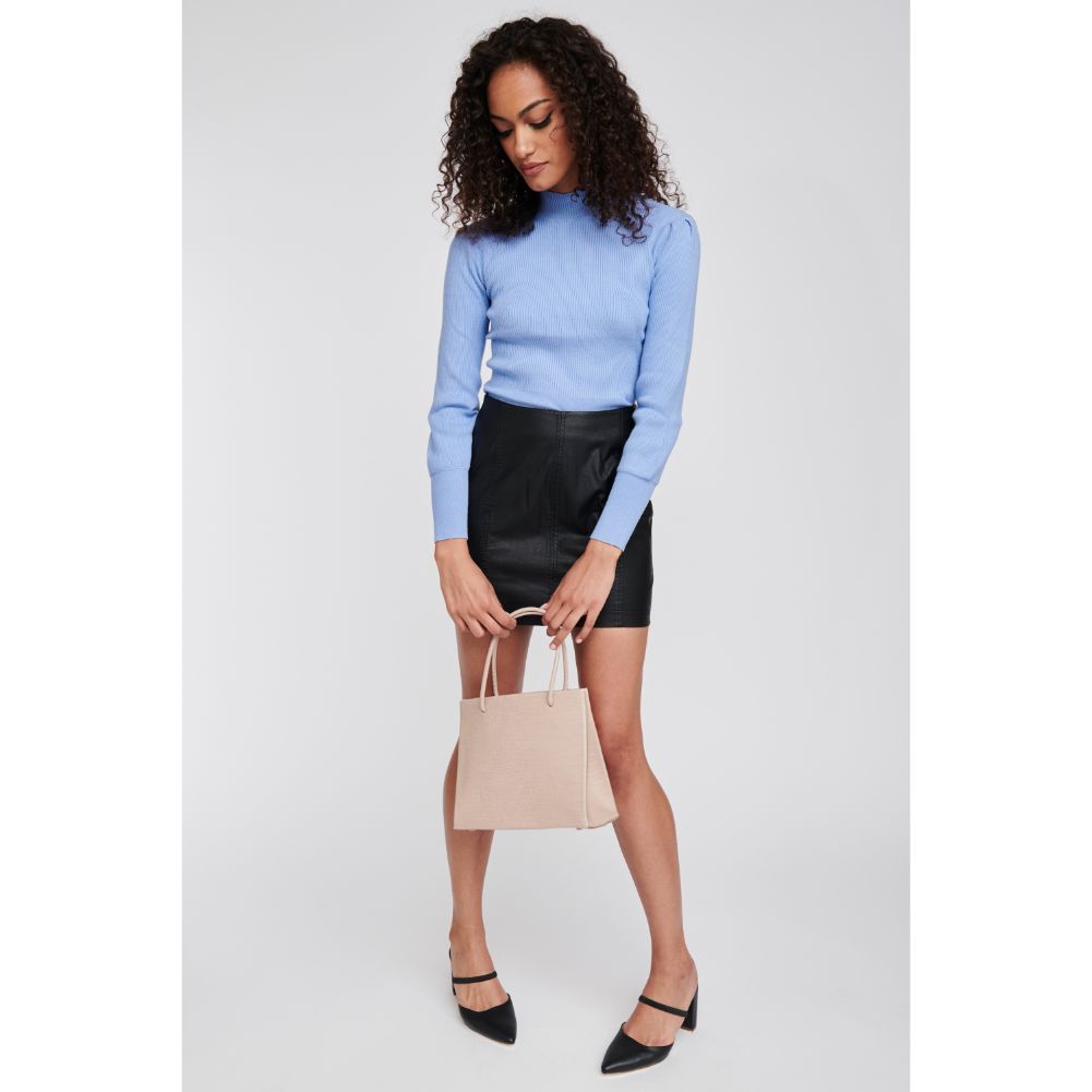 Woman wearing Nude Moda Luxe Pierce Mini Tote 842017125082 View 3 | Nude