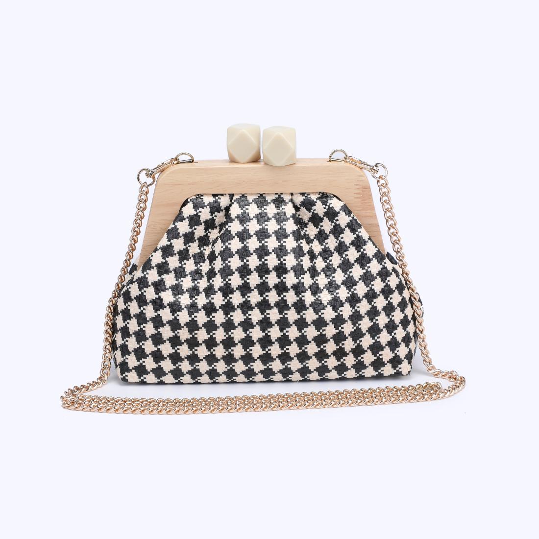 Product Image of Moda Luxe Daphne Clutch 842017138167 View 7 | Black White