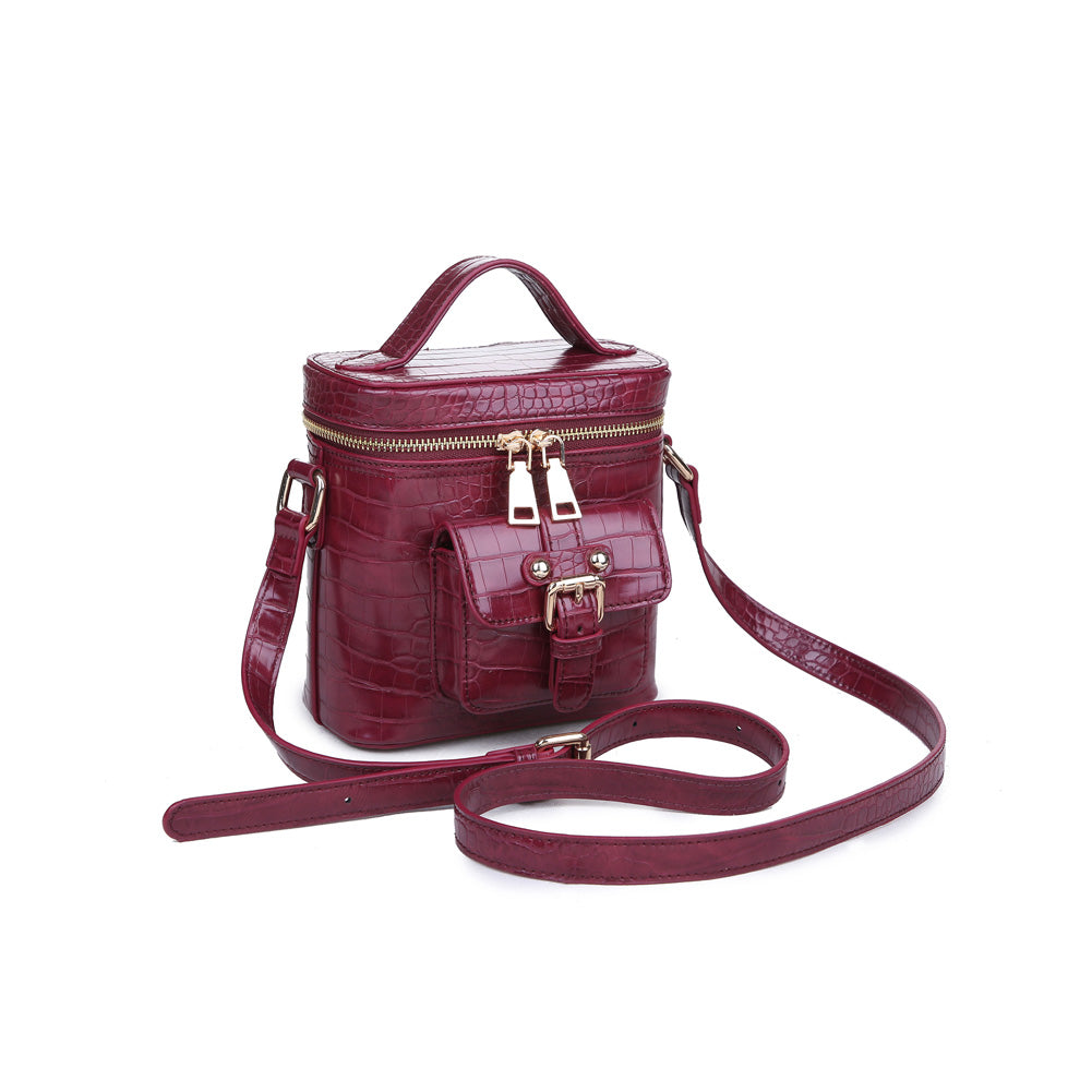 Product Image of Moda Luxe Voyage Croc Crossbody 842017115908 View 2 | Burgundy