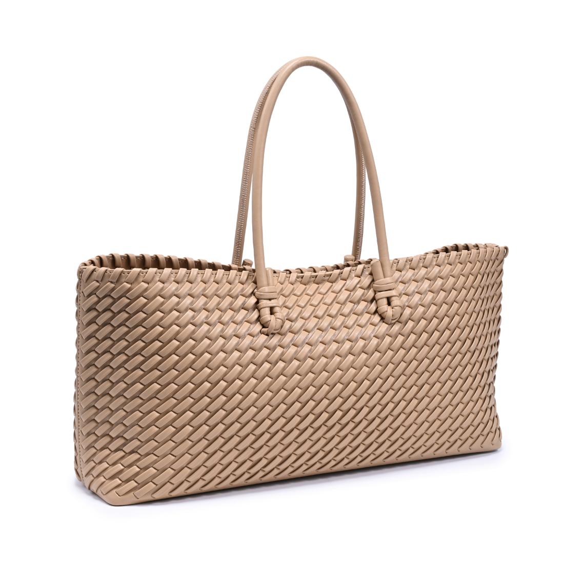 Woman wearing Natural Moda Luxe Nola Tote 842017140870 View 6 | Natural