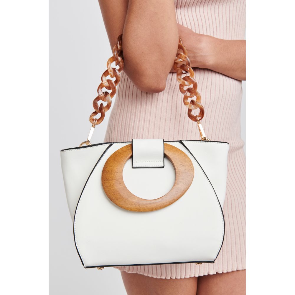 Woman wearing White Moda Luxe Cora Crossbody 842017124276 View 2 | White