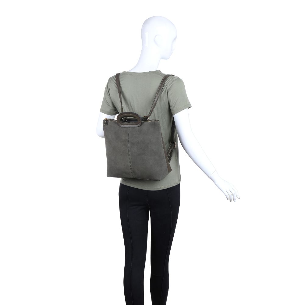Product Image of Moda Luxe Brooklyn Backpack 842017121183 View 5 | Olive