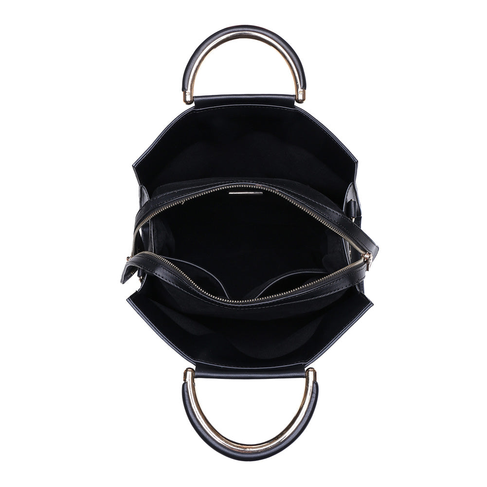 Product Image of Moda Luxe Noelle Satchel 842017113454 View 4 | Black