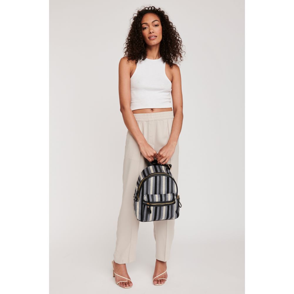 Woman wearing Denim Sol and Selene Trent Backpack 842017124443 View 3 | Denim