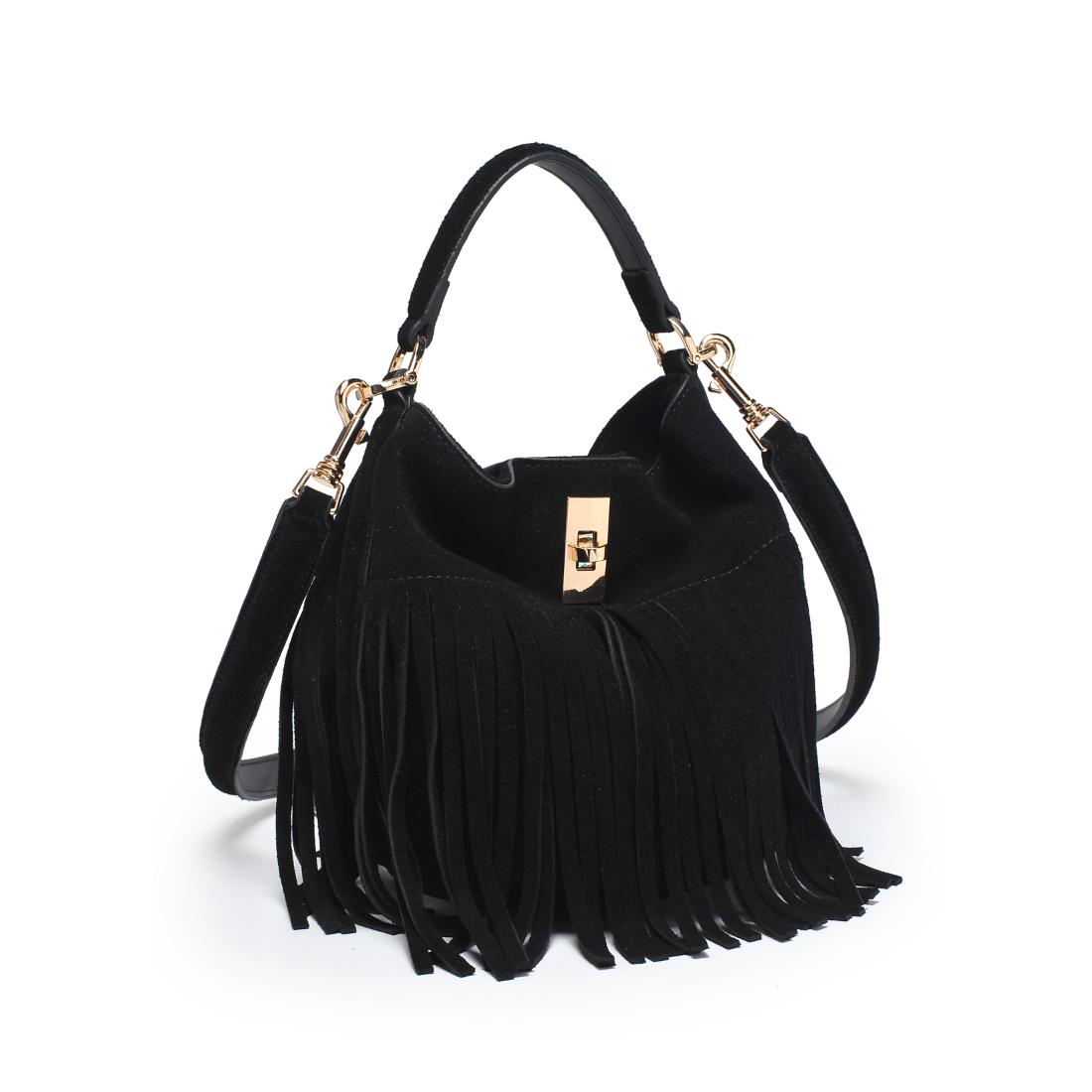 Woman wearing Black Moda Luxe Faith Crossbody 842017139034 View 6 | Black