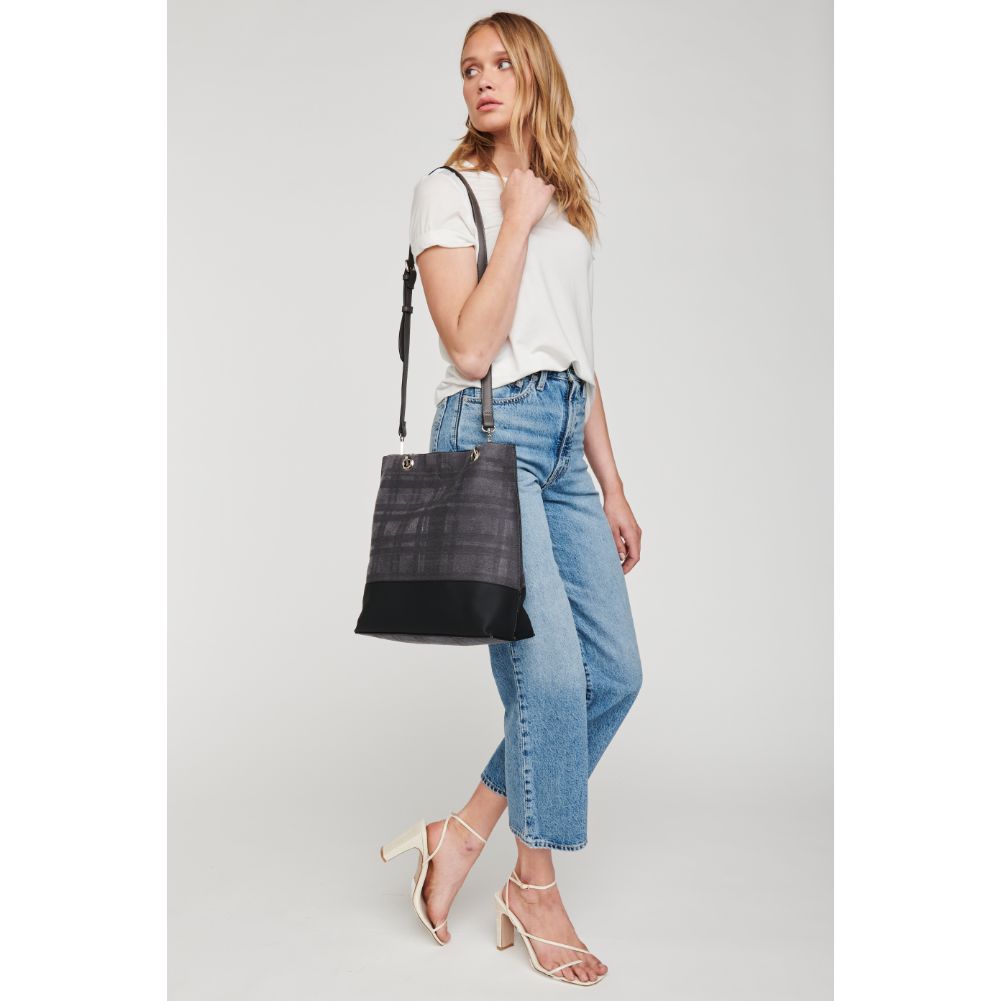 Woman wearing Charcoal Moda Luxe Austin Hobo 842017116394 View 3 | Charcoal
