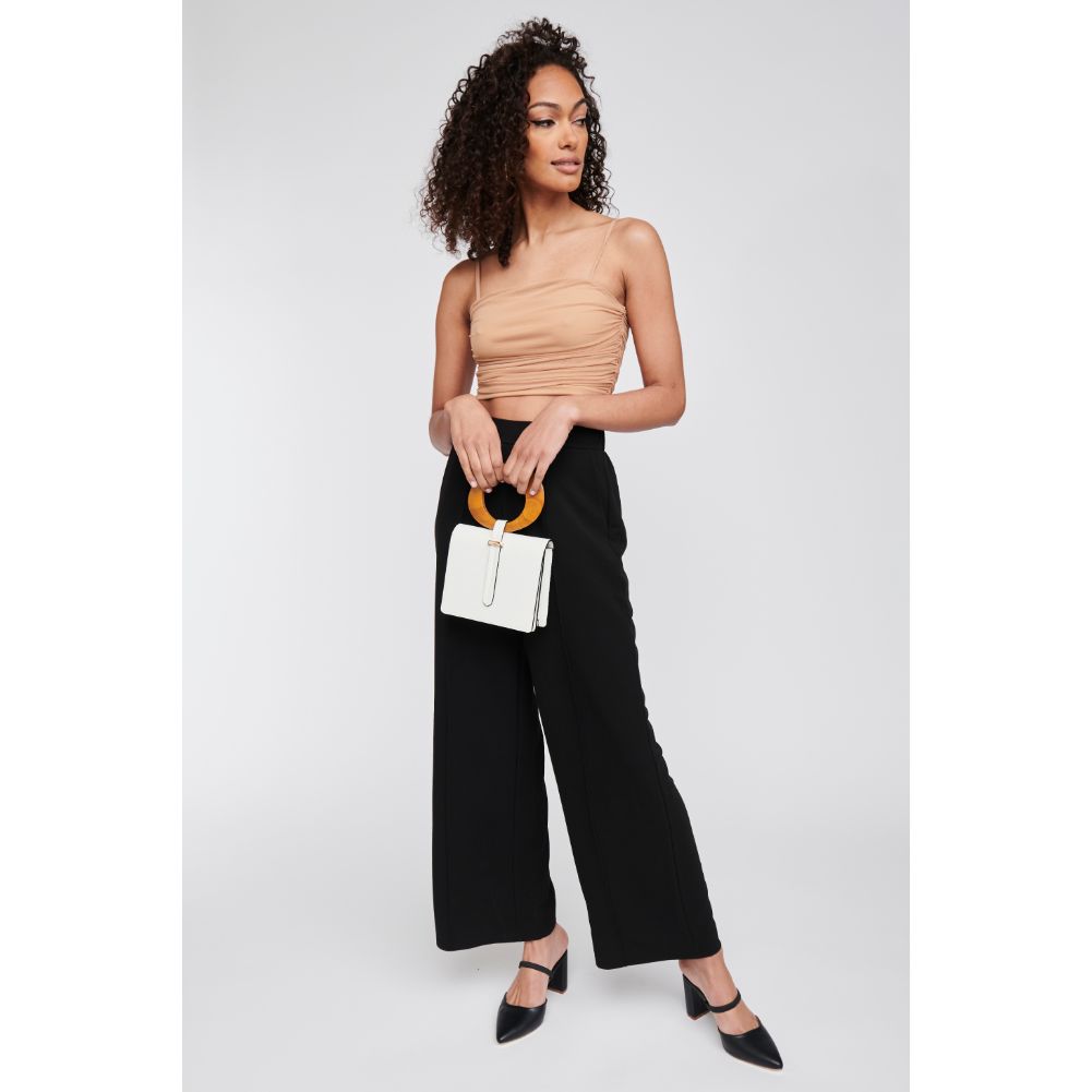 Woman wearing White Moda Luxe Callie Crossbody 842017123910 View 3 | White