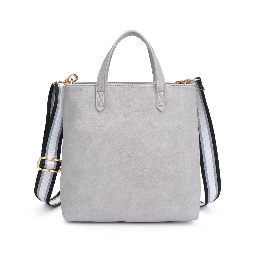 Woman wearing Grey Moda Luxe Selena Mini Tote 842017126812 View 5 | Grey