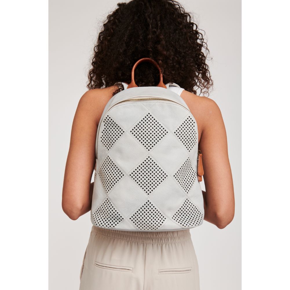 Woman wearing Grey Moda Luxe Paris Backpack 842017111948 View 1 | Grey