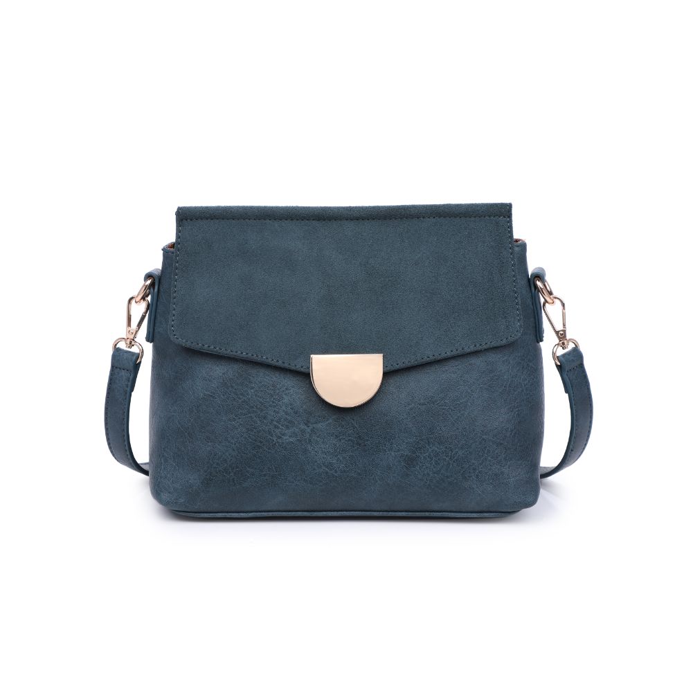 Woman wearing Teal Moda Luxe Abby Crossbody 842017128632 View 5 | Teal
