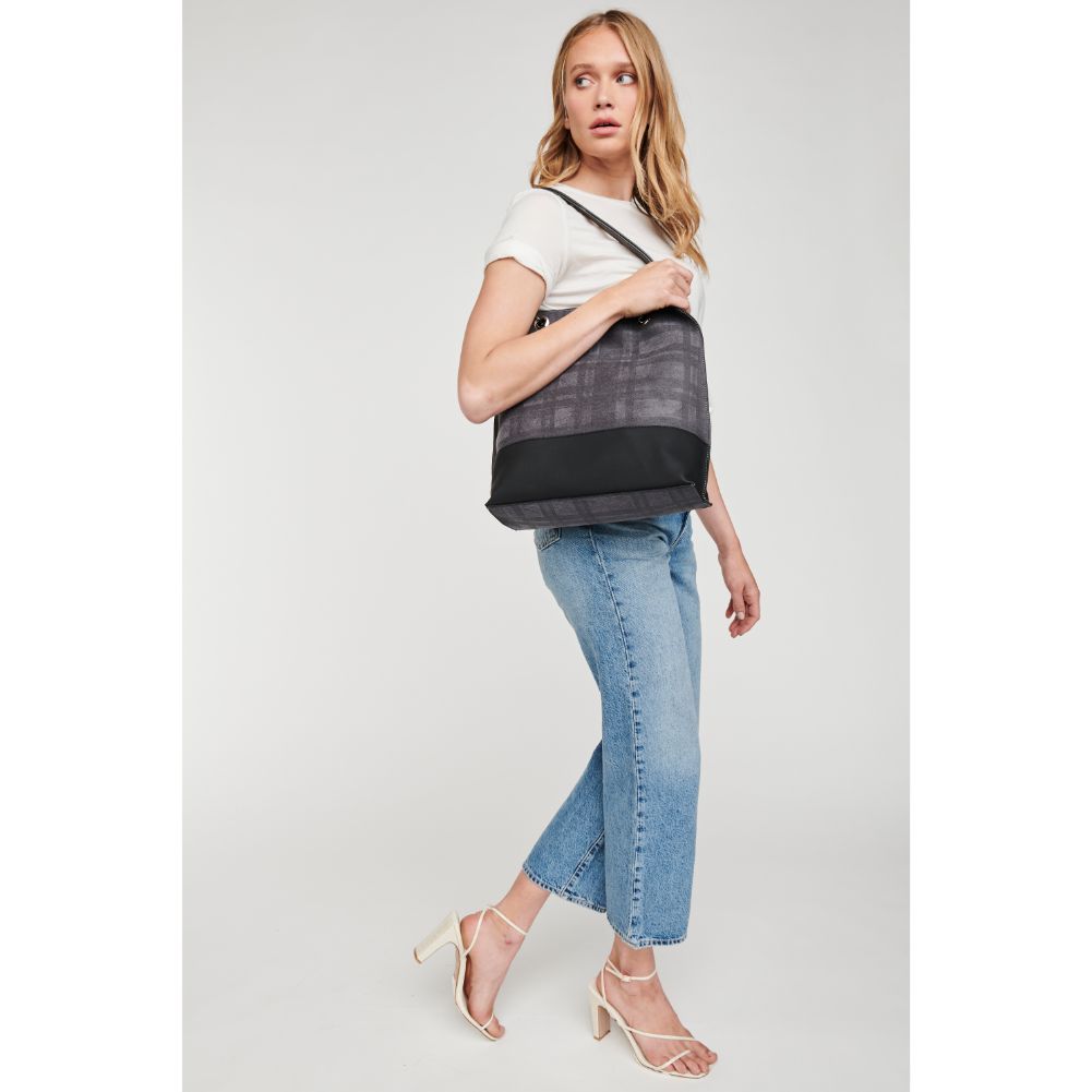 Woman wearing Charcoal Moda Luxe Austin Hobo 842017116394 View 4 | Charcoal