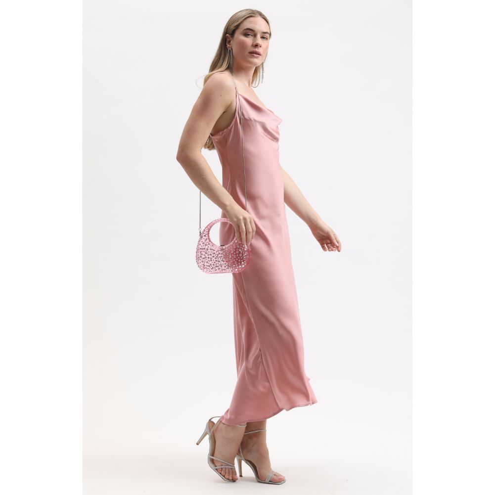 Woman wearing Pink Sol and Selene Vianca Evening Bag 842017133988 View 4 | Pink