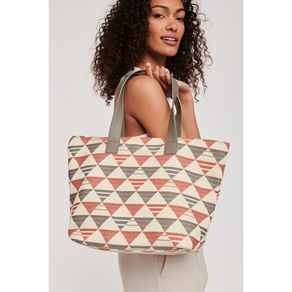 Woman wearing Grey Moda Luxe Quinn Tote 842017124504 View 2 | Grey