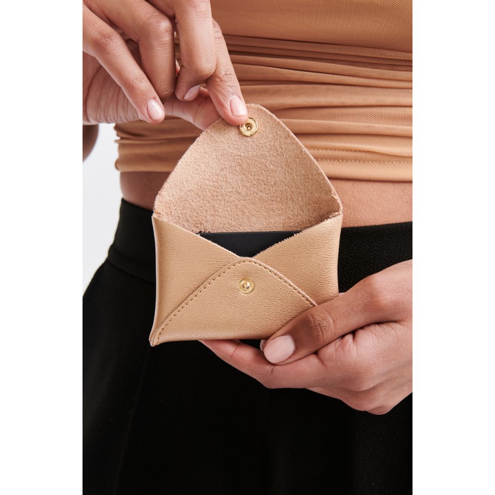 Woman wearing Rose Gold Moda Luxe Sia Card Holder 842017126461 View 2 | Rose Gold