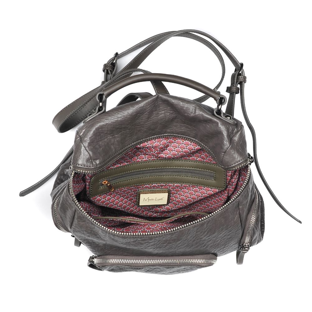 Product Image of Moda Luxe Sahara Backpack 842017122999 View 4 | Gunmetal