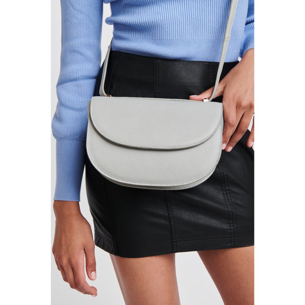 Woman wearing Grey Moda Luxe Roux Crossbody 842017113317 View 2 | Grey