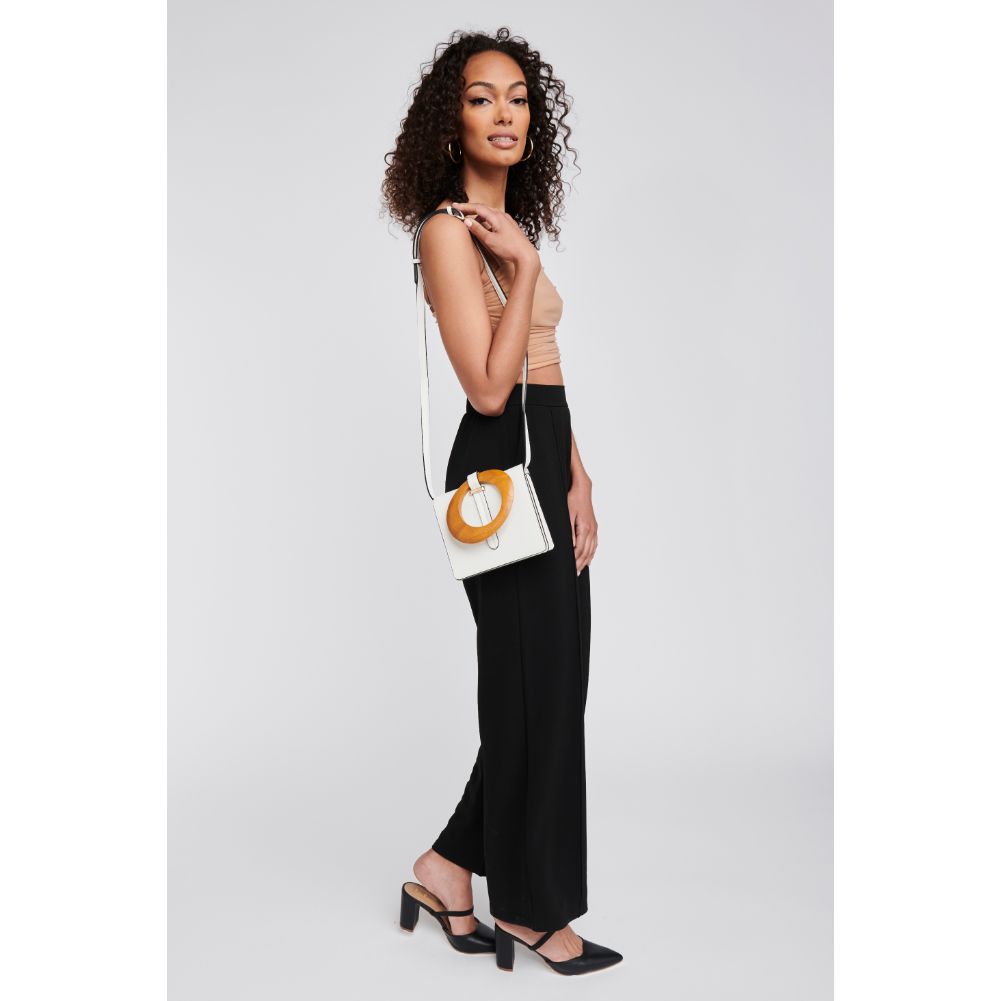Woman wearing White Moda Luxe Callie Crossbody 842017123910 View 4 | White