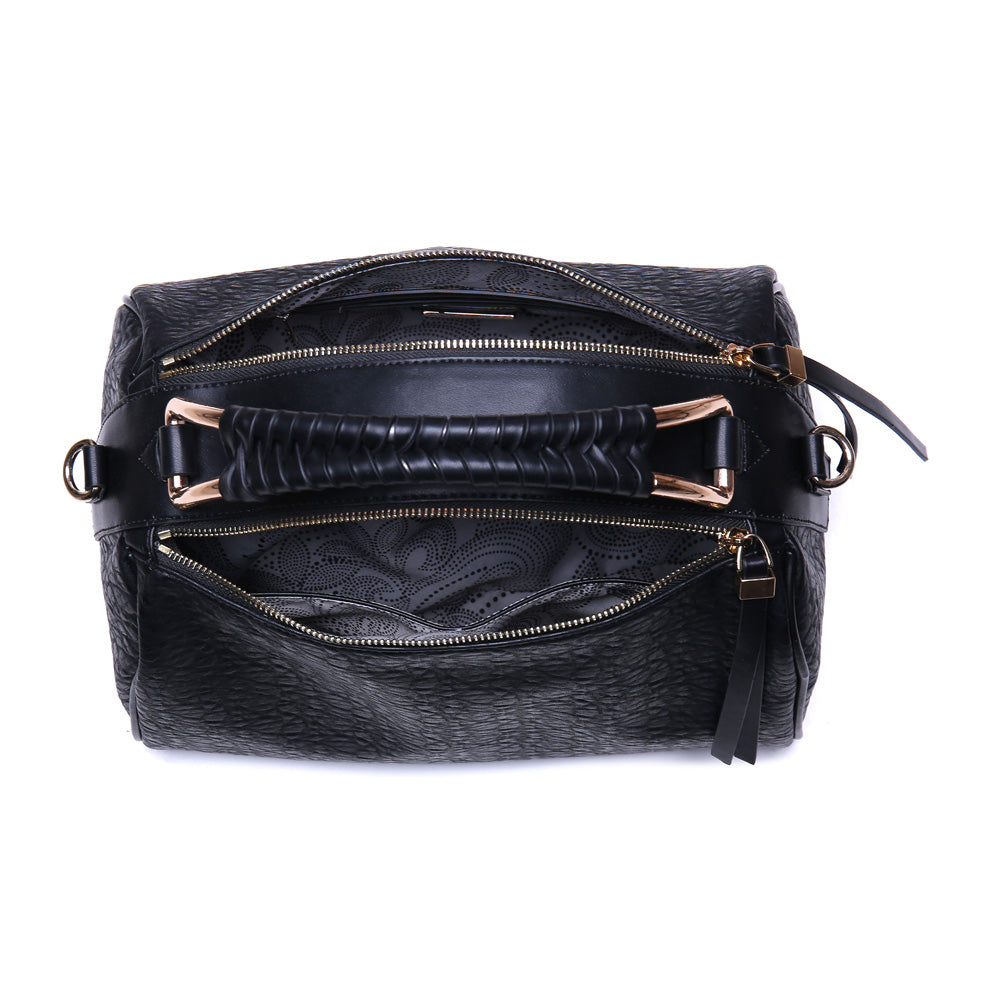 Product Image of Moda Luxe Petra Satchel 842017114215 View 4 | Black