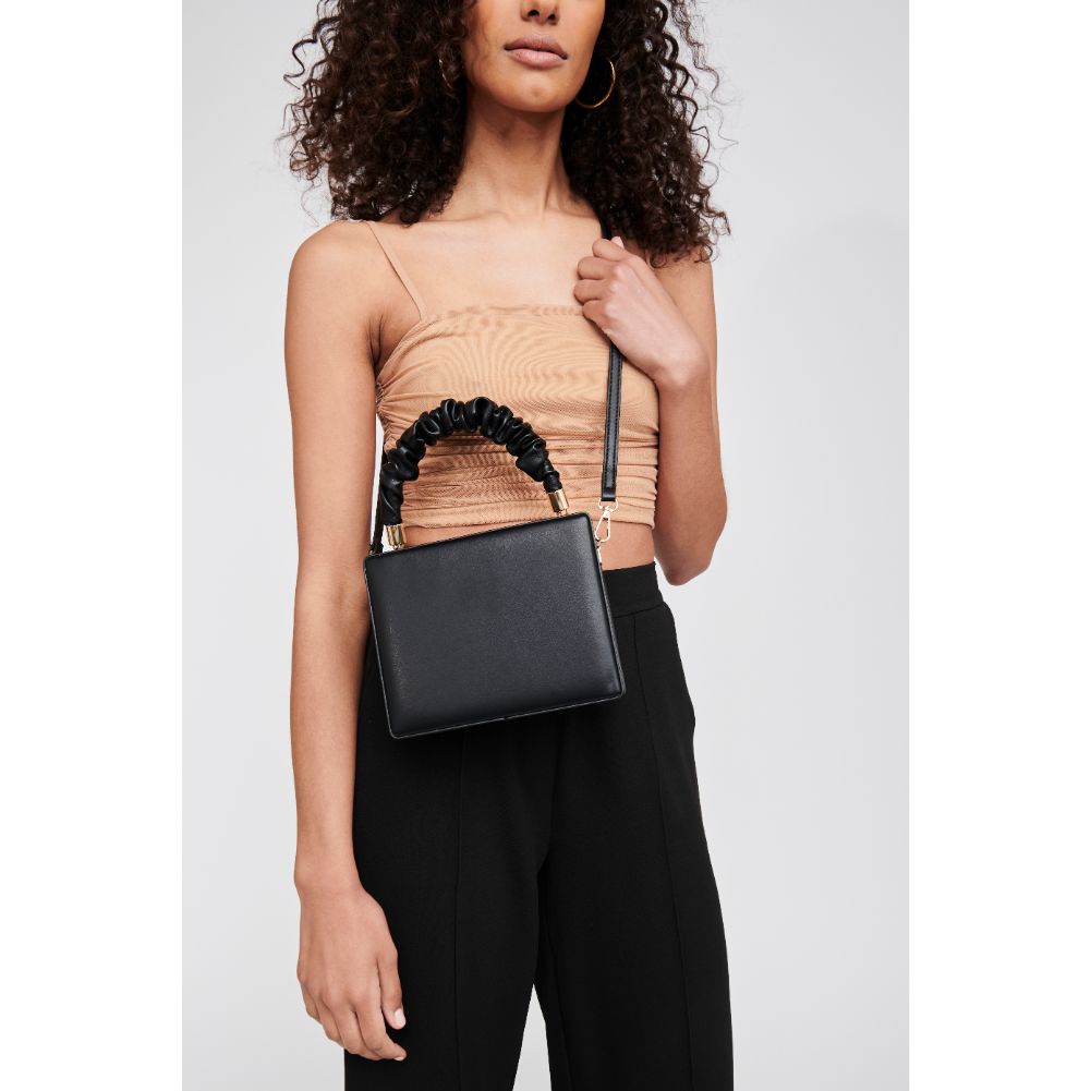 Woman wearing Black Moda Luxe Kaia Crossbody 842017126133 View 1 | Black
