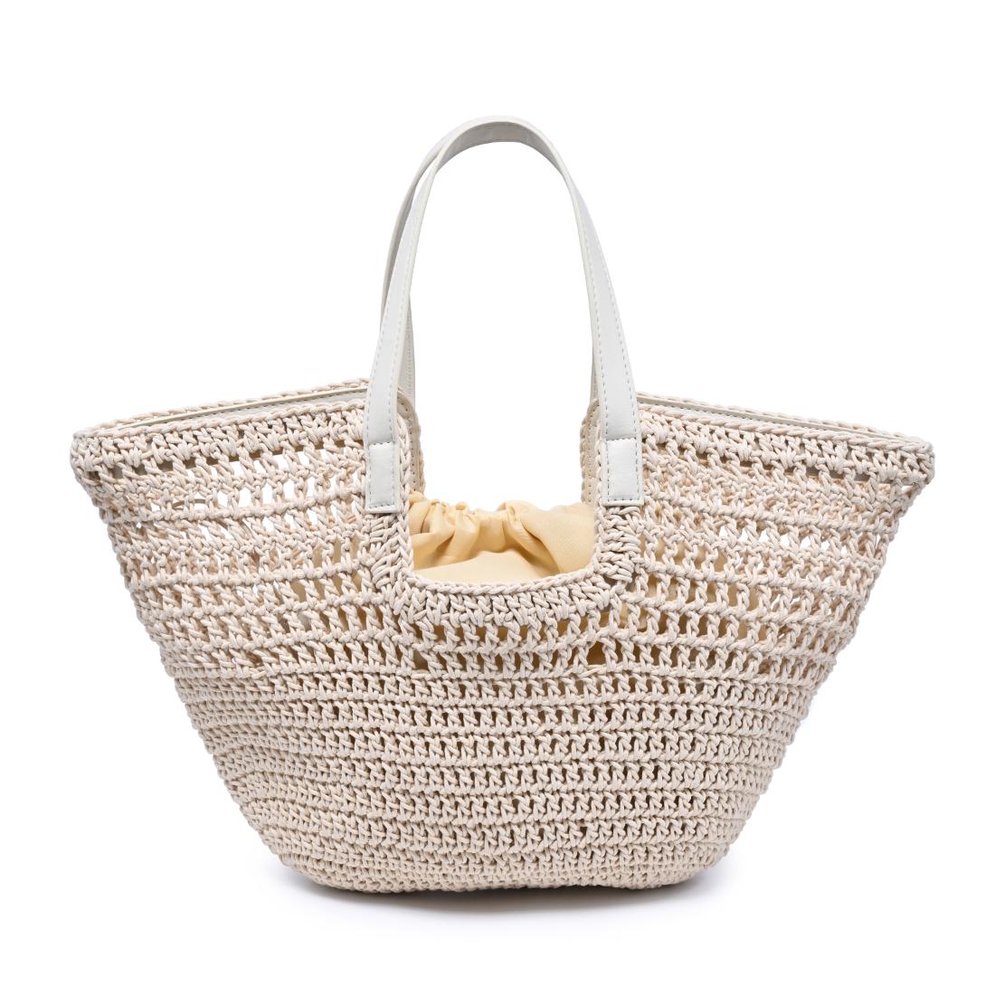 Woman wearing Ivory Moda Luxe Sofia Tote 842017141013 View 5 | Ivory