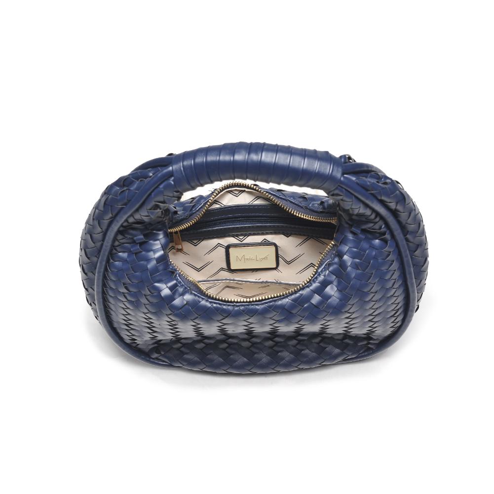 Woman wearing Midnight Moda Luxe Cassidy Clutch 842017136347 View 9 | Midnight