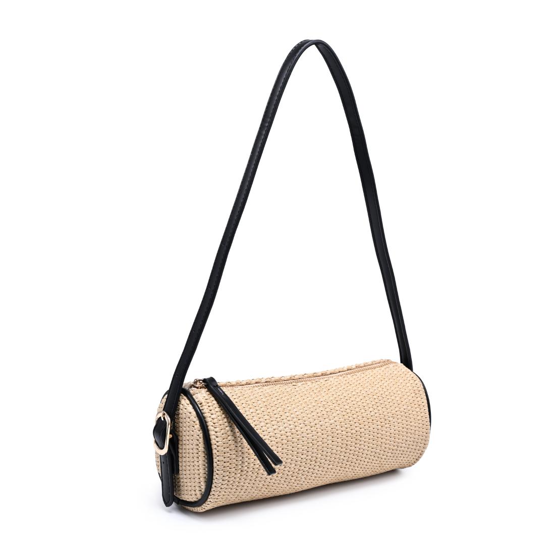 Woman wearing Natural Moda Luxe Mila - Straw Shoulder Bag 842017140696 View 6 | Natural