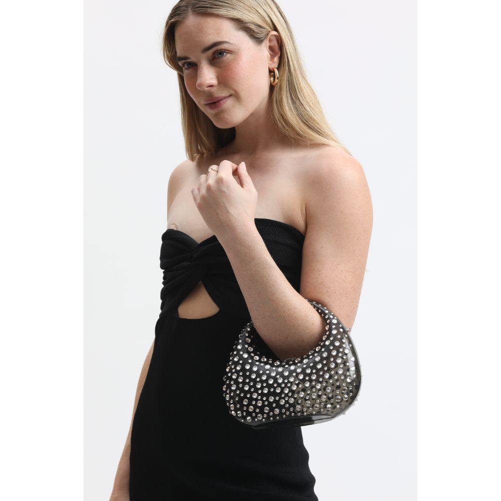 Woman wearing Smoke Sol and Selene Vianca Evening Bag 842017133971 View 2 | Smoke