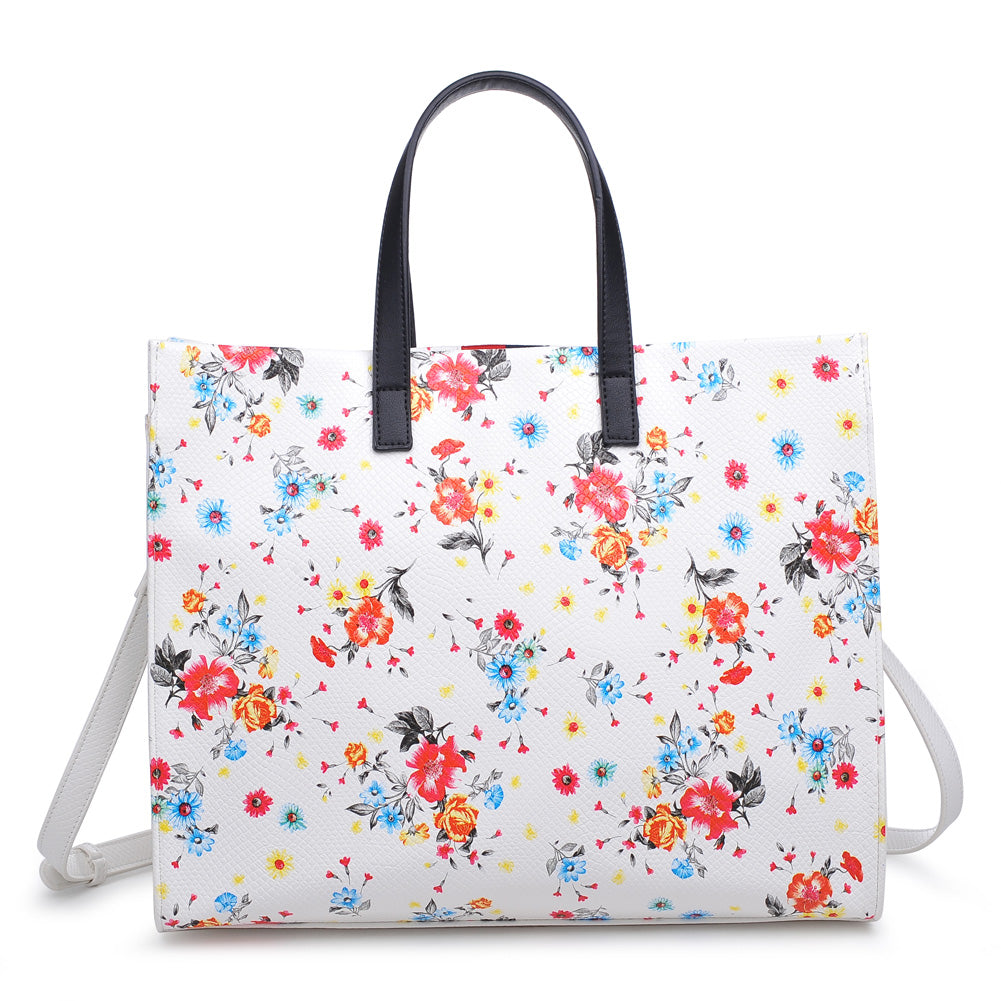 Product Image of Moda Luxe Julian Print Tote 842017118510 View 7 | White
