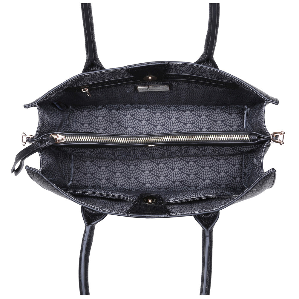 Product Image of Moda Luxe Amanda Satchel 842017116356 View 4 | Black