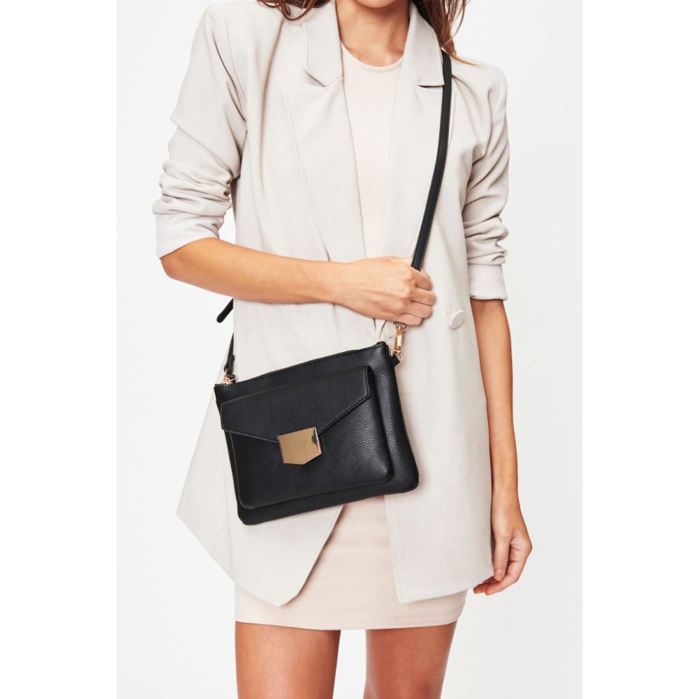 Woman wearing Black Moda Luxe Amari Crossbody 842017128403 View 1 | Black