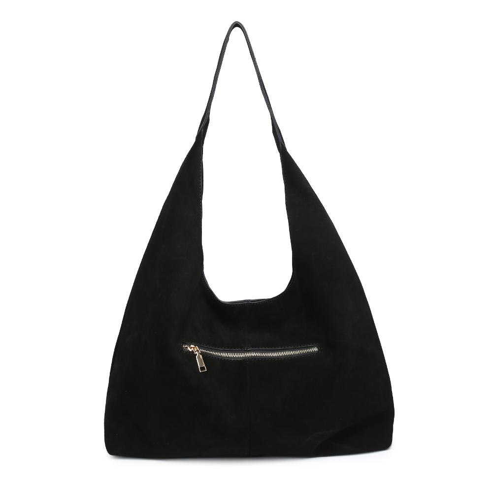 Woman wearing Black Moda Luxe Amber Hobo 842017137030 View 7 | Black