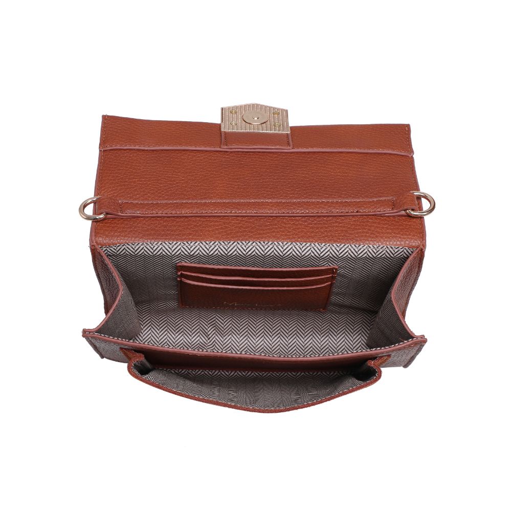 Woman wearing Cognac Moda Luxe Hazel Crossbody 842017130819 View 9 | Cognac