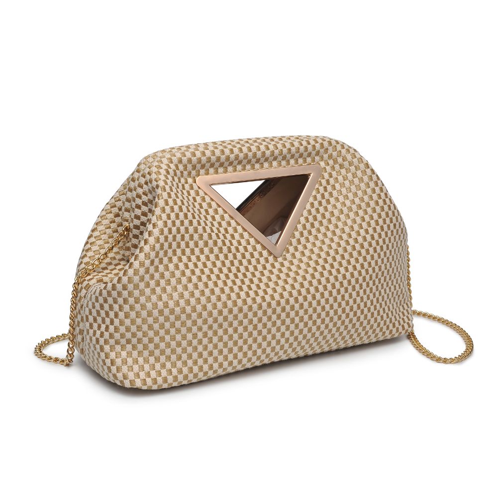 Woman wearing Natural Gold Moda Luxe Kelsi Crossbody 842017129349 View 6 | Natural Gold