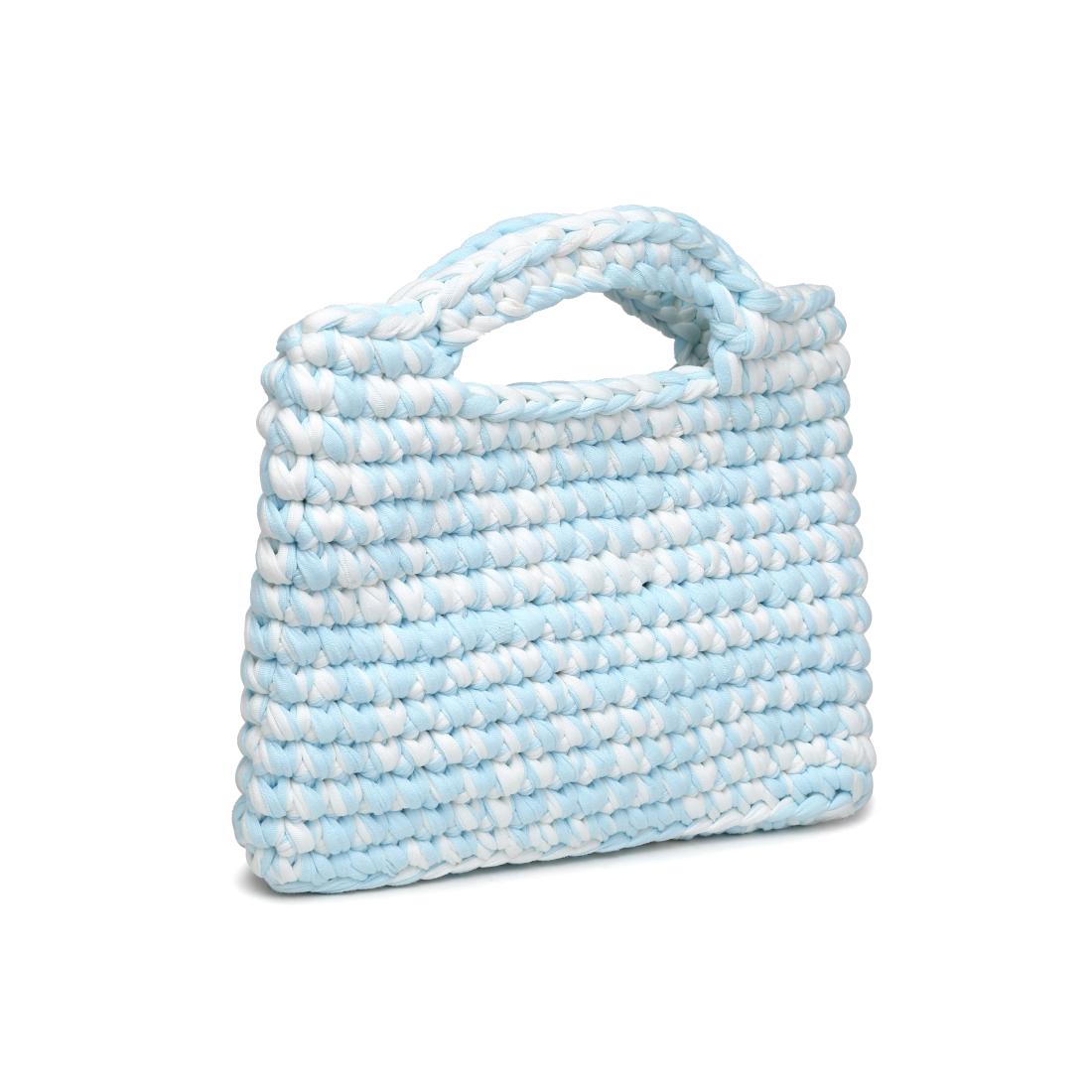 Woman wearing Ice Blue Moda Luxe Nya Tote 842017138426 View 6 | Ice Blue