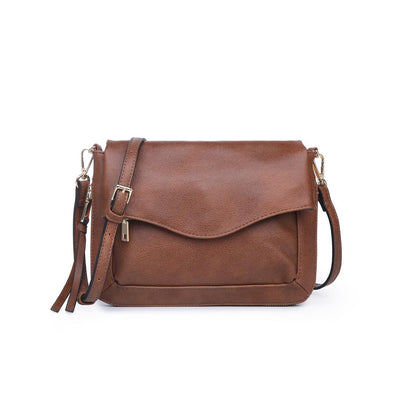 Product Image of Moda Luxe Easy Foldover Crossbody 842017141525 View 1 | Cognac