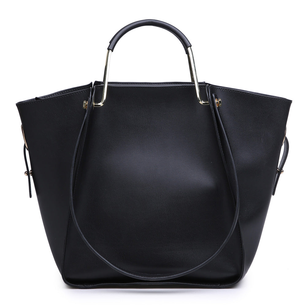 Product Image of Moda Luxe Cairo Satchel 842017115137 View 3 | Black