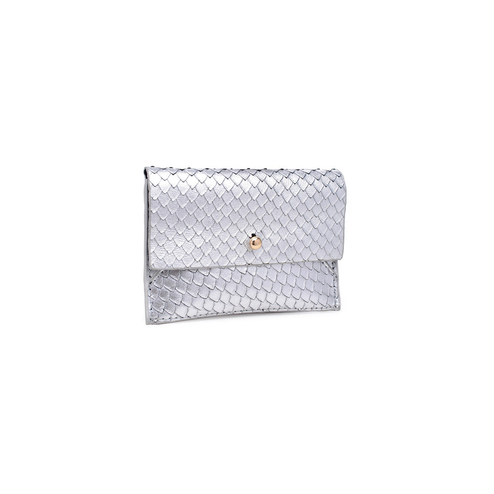 Product Image of Moda Luxe Elle Python Metallic Card Holder 842017119920 View 2 | Silver