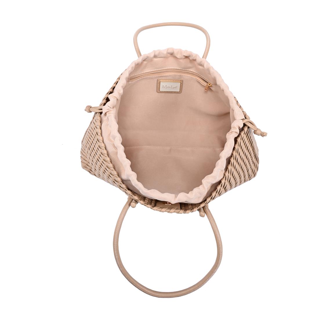 Woman wearing Natural Moda Luxe Nola Tote 842017140870 View 9 | Natural