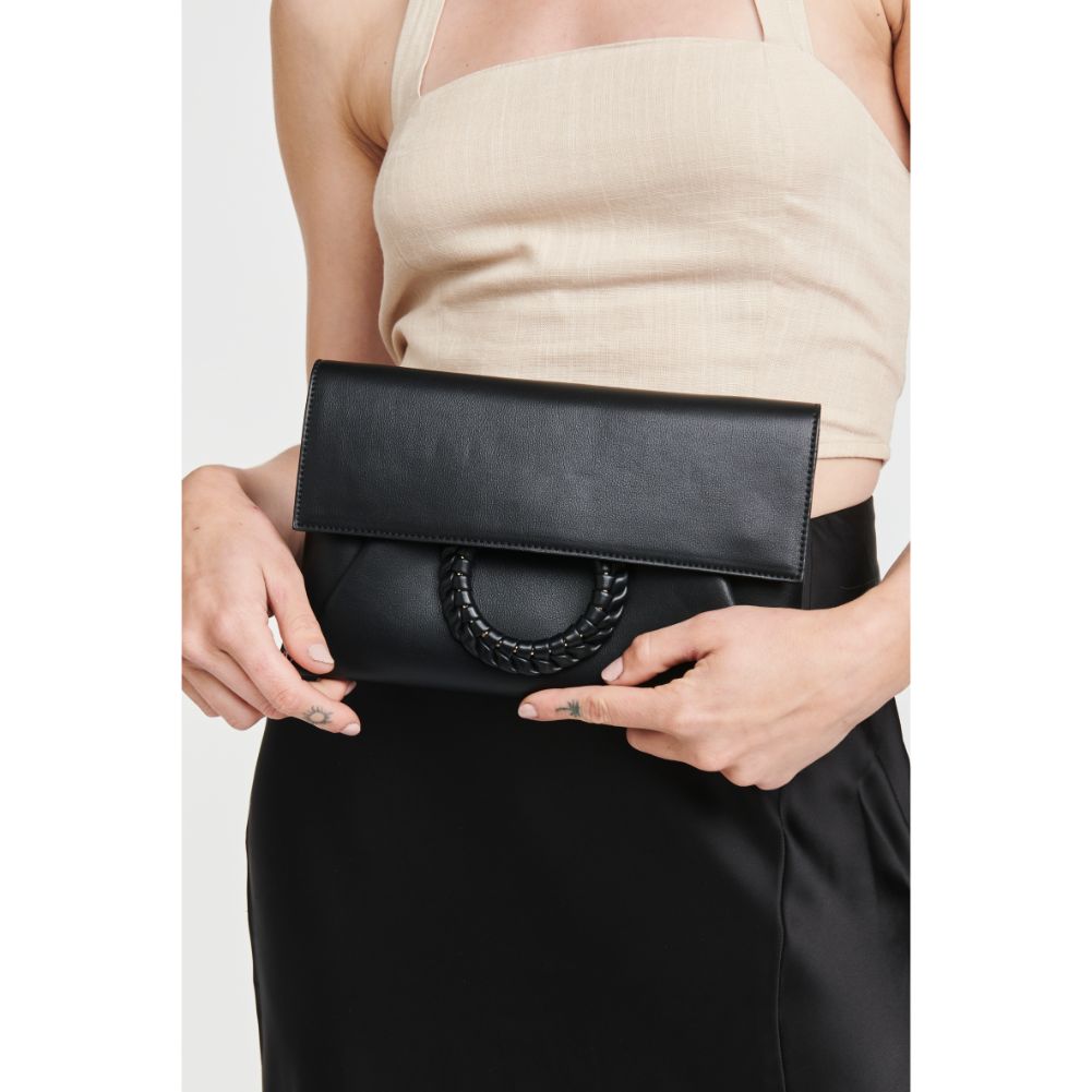 Woman wearing Black Moda Luxe Harper Crossbody 842017124634 View 2 | Black