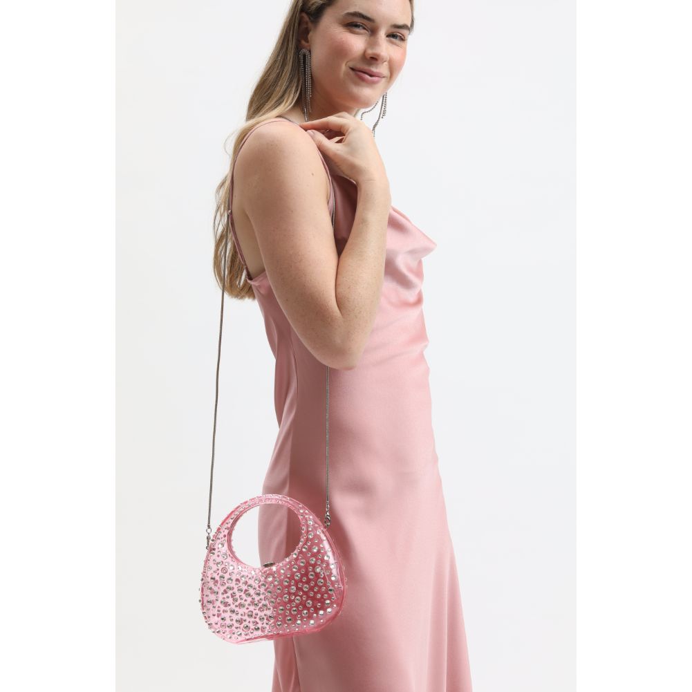 Woman wearing Pink Sol and Selene Vianca Evening Bag 842017133988 View 3 | Pink