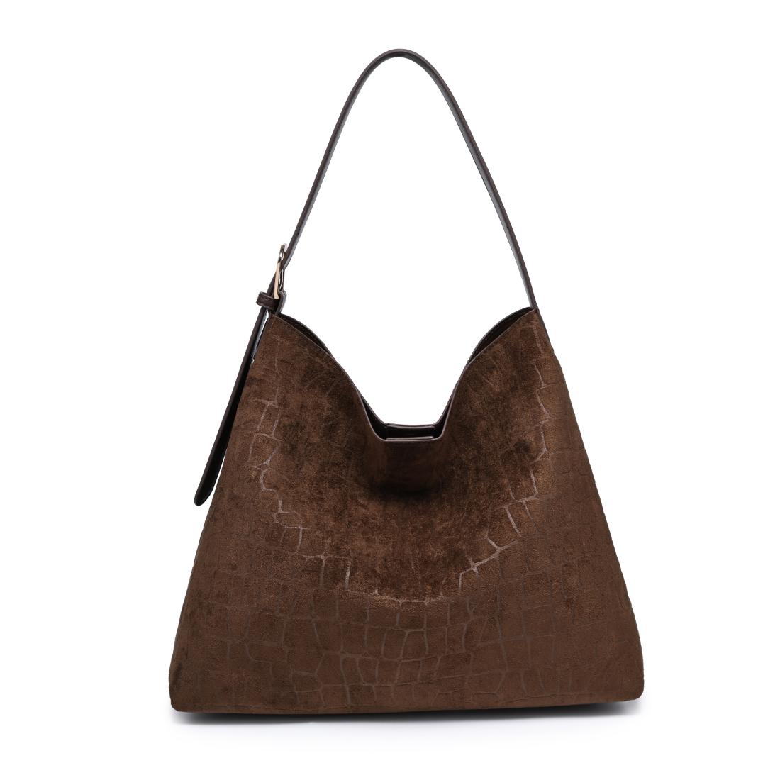 Moda Luxe Neve Croco Tote 842017142430 View 5 | Chocolate