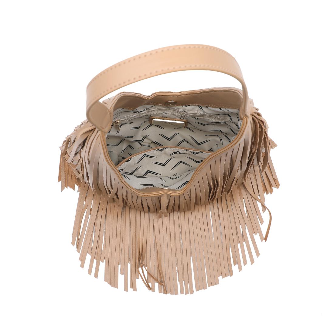 Woman wearing Natural Moda Luxe Stevie Hobo 842017141136 View 9 | Natural