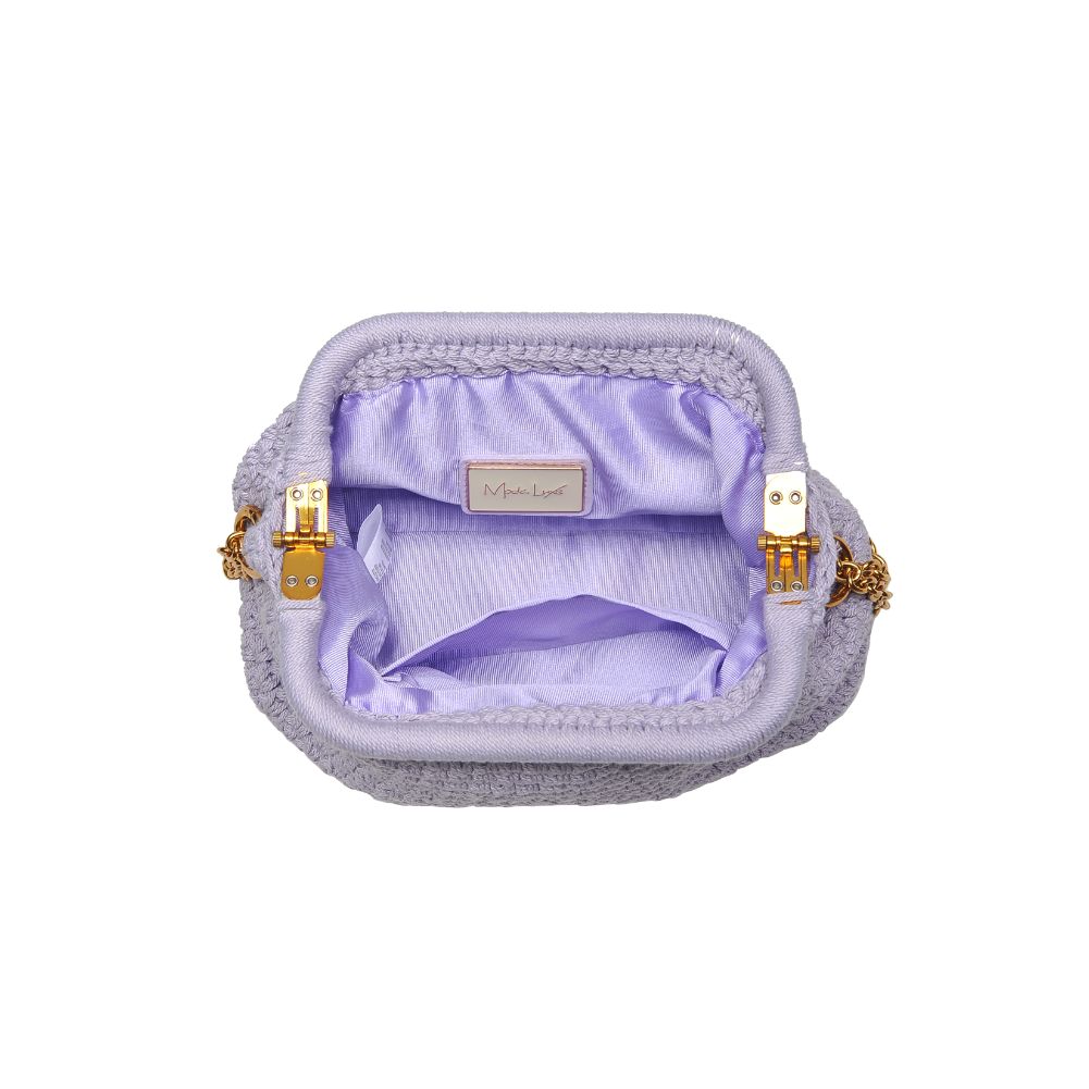 Woman wearing Lilac Moda Luxe Christabel Crossbody 842017131090 View 9 | Lilac